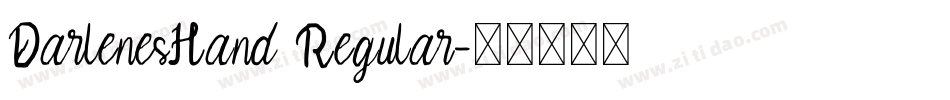 DarlenesHand Regular字体转换